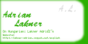 adrian lakner business card